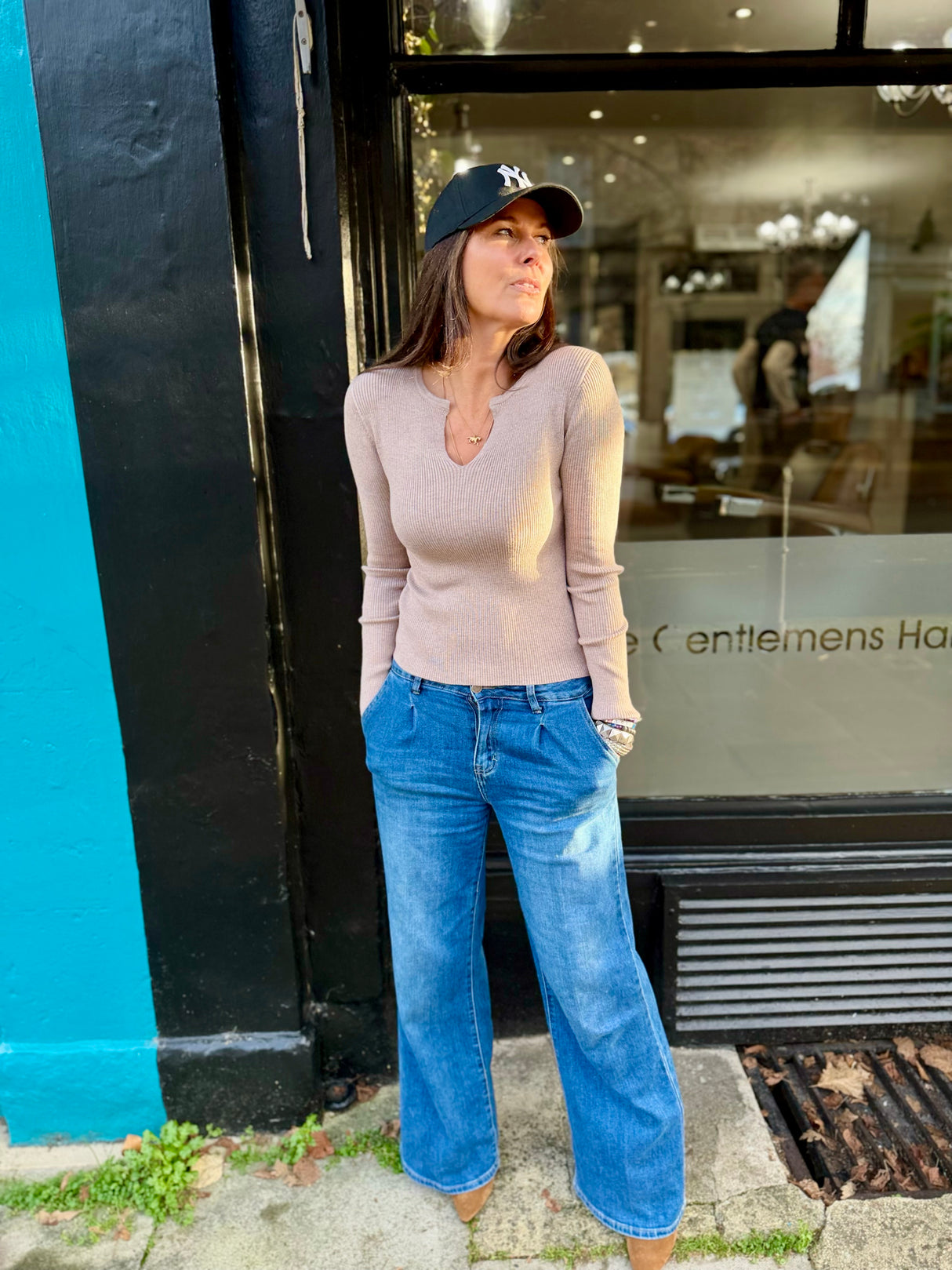 Wallis Open Neck Knit - Neutral