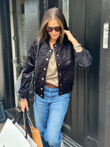 Cherry Padded Jacket - Black