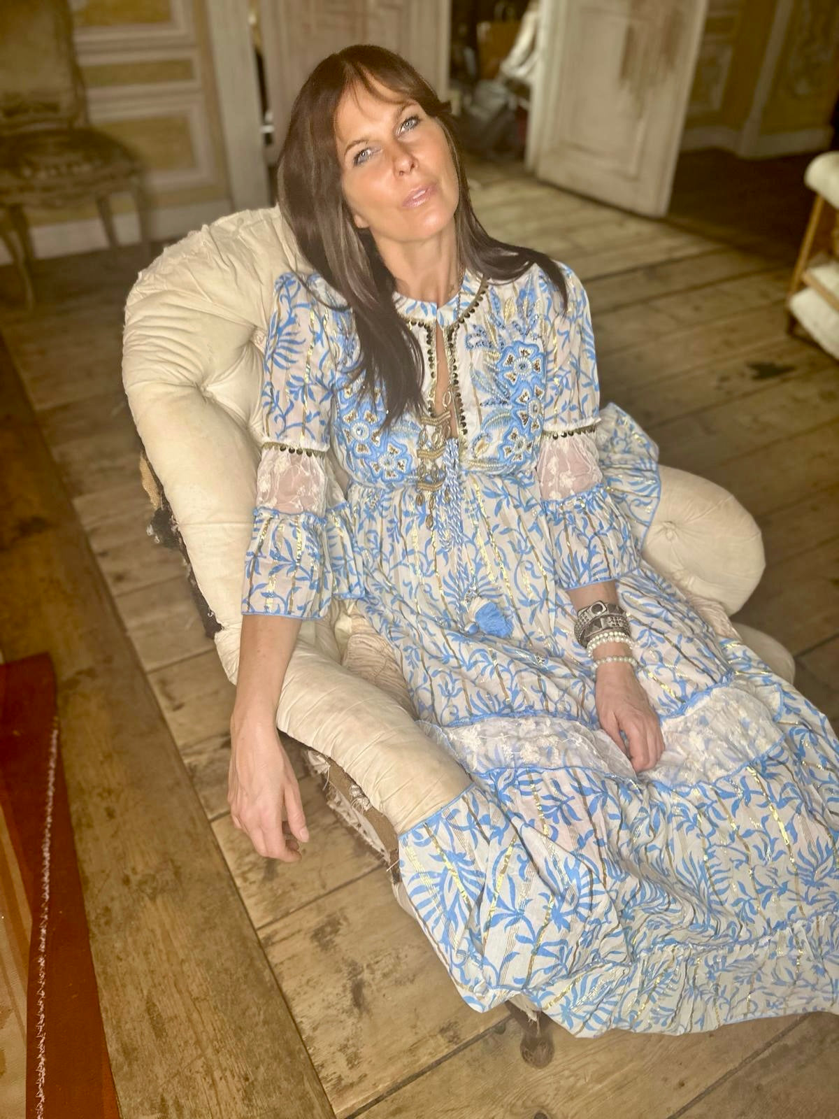 Vestido Reflexão Azul