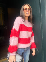 Freddie Stripe Knit - Pink/Red