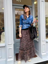 Felicity Animal Print Skirt - Brown