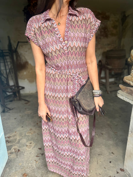 Robin Printed Maxi Dress - Pink