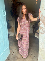 Robin Printed Maxi Dress - Pink