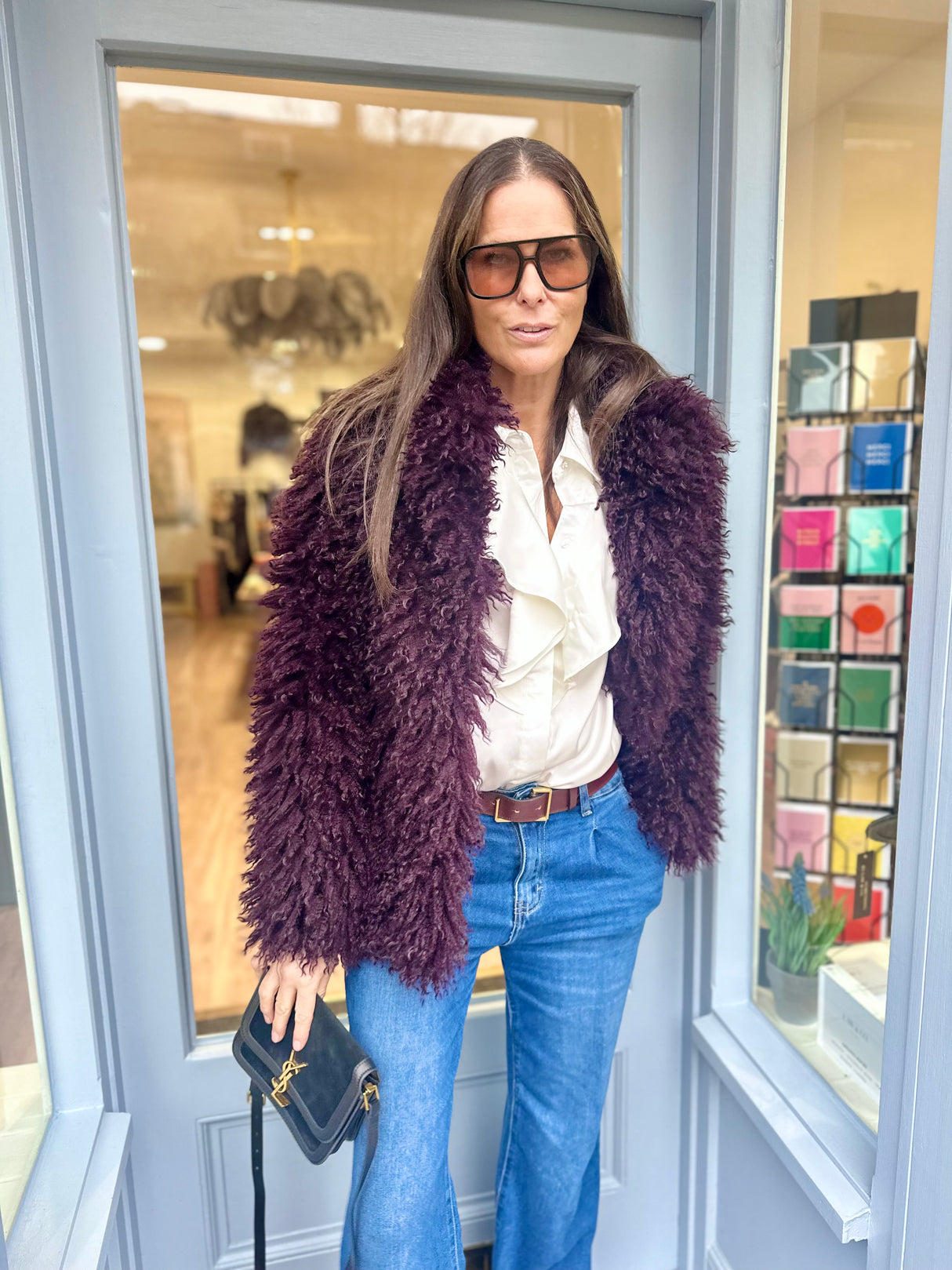 Jigsaw Faux Fur Jacket