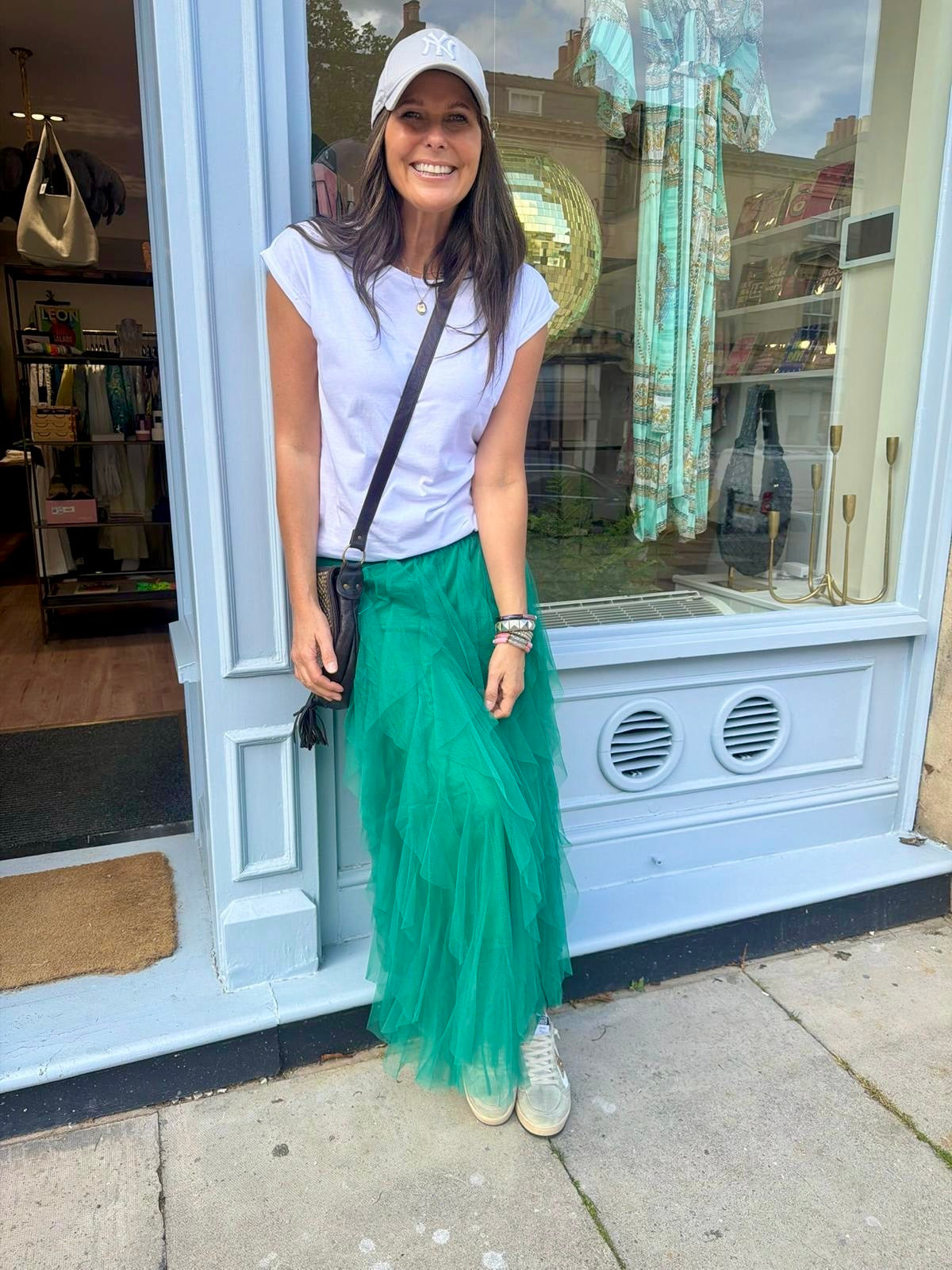 Rosalie Tulle Midi Skirt - Green
