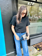 Harriet Short Sleeve knit - Black