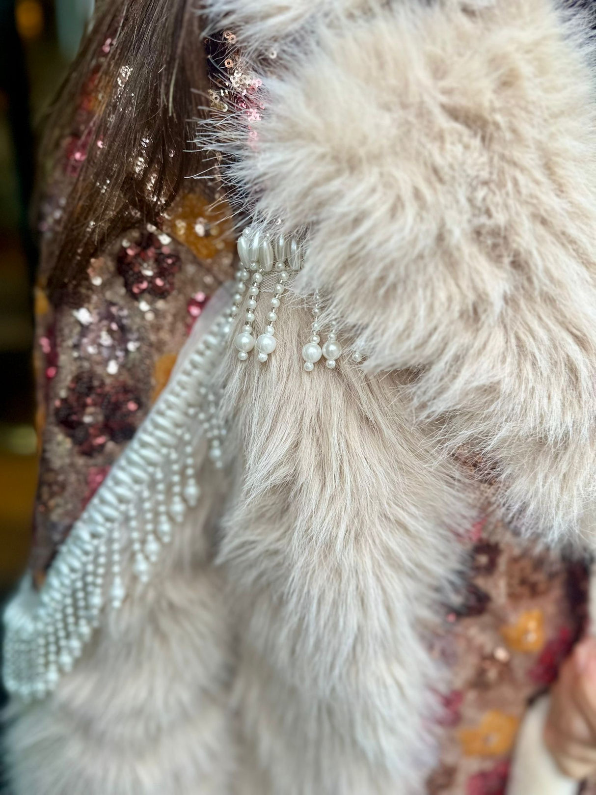 Zoey Embellished Jacket - Cream