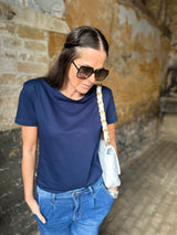 Camiseta de corte regular azul marino