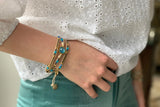 Turquoise Gem Wrap Bracelet