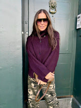 Bond Knitted Funnel Neck Plum