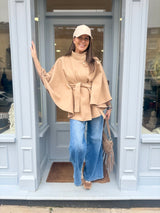 Spring Camel Tie Cape