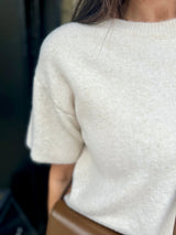 Harriet Short Sleeve knit - Cream