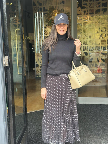 Ball Polka Dot Skirt - Black