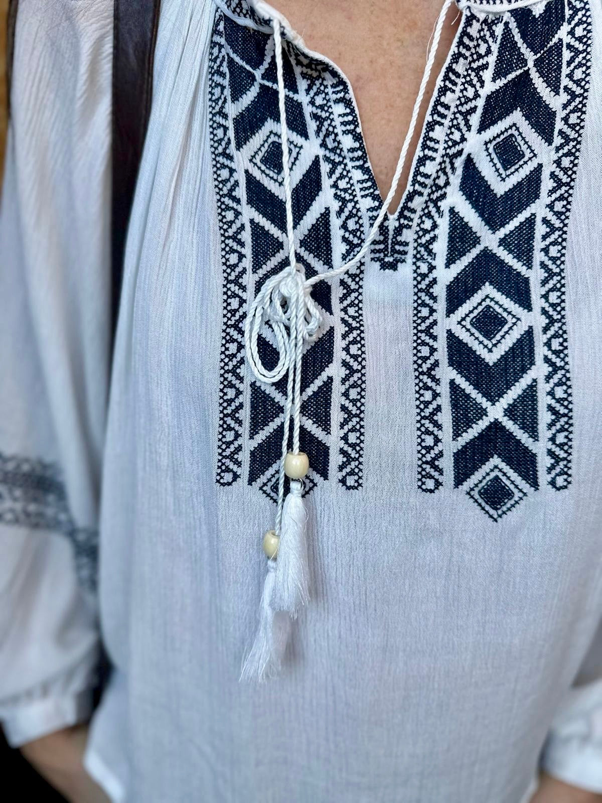 Blusa bohemia con estampado Riley