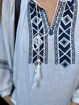 Blusa bohemia con estampado Riley