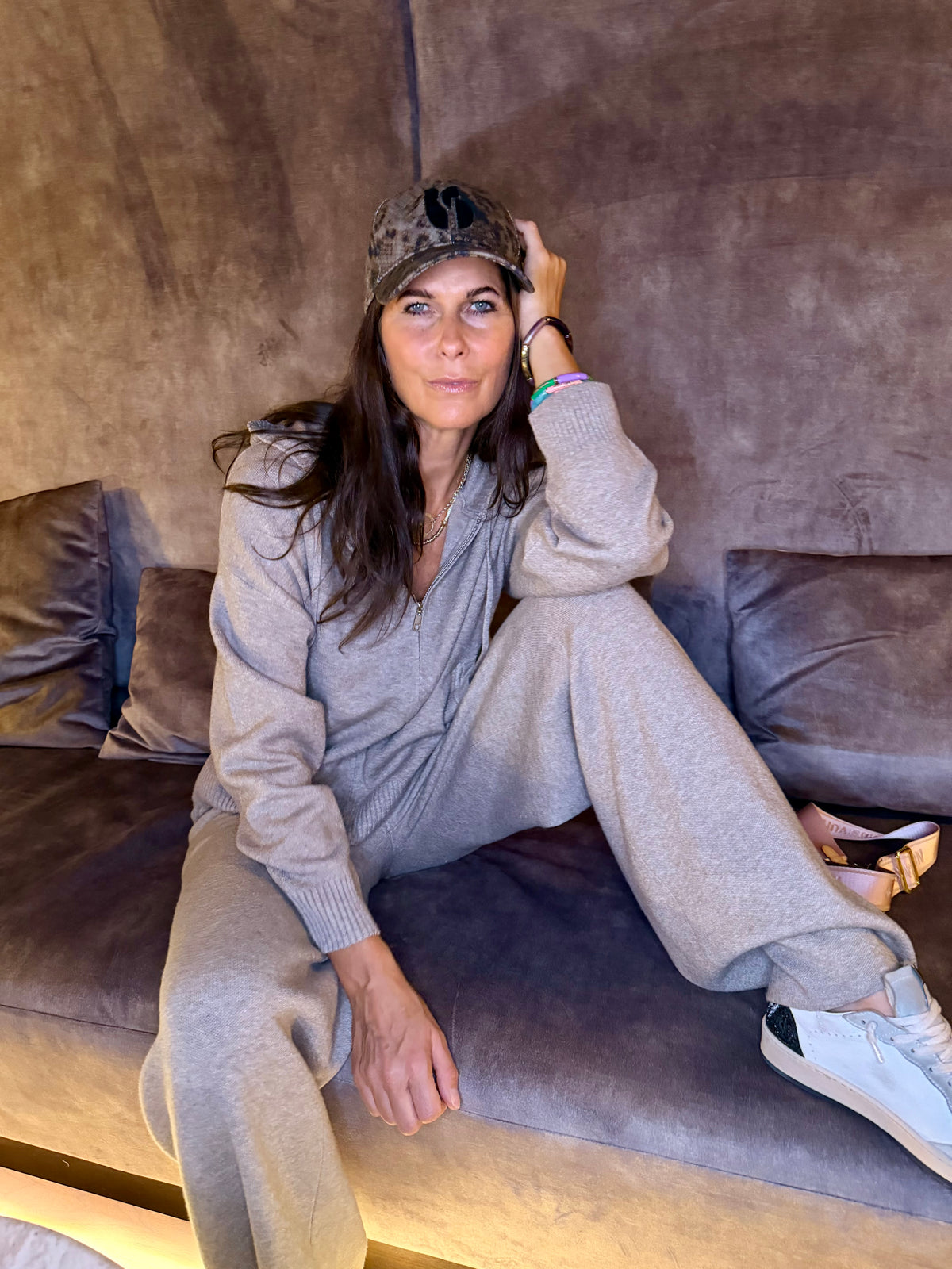 Sue Knitted Hoodie - Taupe