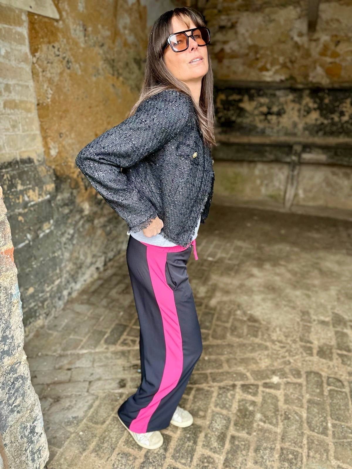 Pantalón Tempest Negro/Magenta