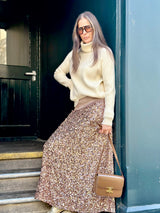 Seline Sequin Skirt - Rose Gold