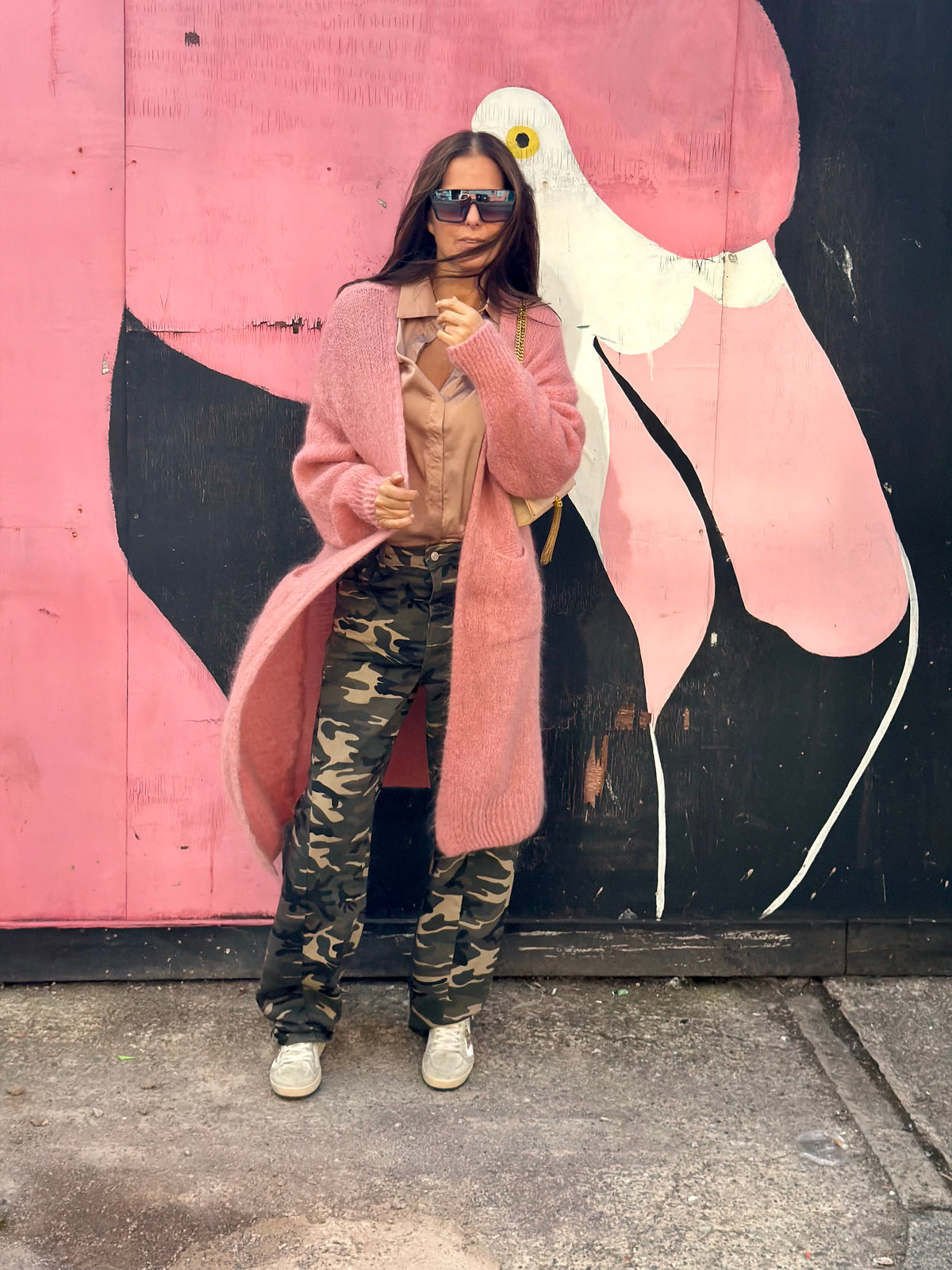 Diane Long Cardigan - Rose