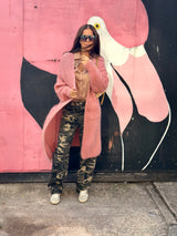 Diane Long Cardigan - Rose
