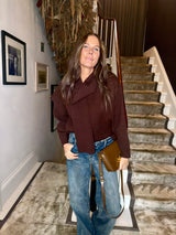 Willow Knit With Scarf - Chocolate