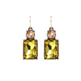 Twin Gem Earring - Yellow/Amber