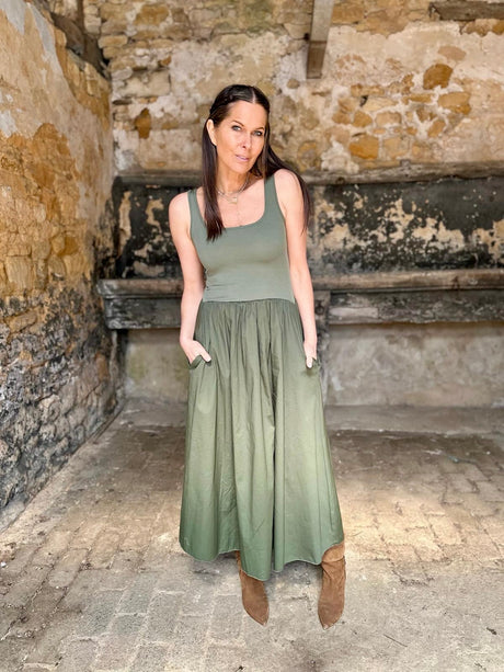 April Dress - Khaki