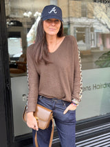 Nala Knit With Sequin - Olive