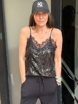 Pride Sequin Cami - Black