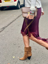 Edith Satin Lace Skirt