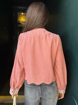 Oriana Embroidered Jacket - Rose