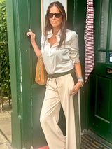 Tempest Pant - Nude with Khaki Stripe
