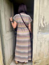 Robin Printed Maxi Dress - Khaki