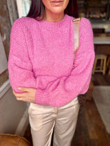Jersey de punto de manga ancha Arlo - Rosa