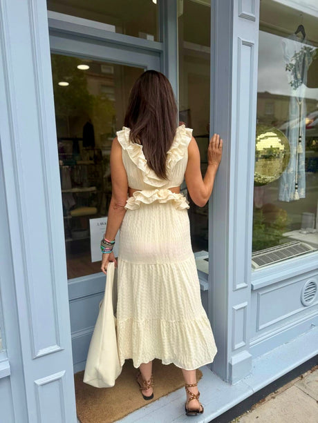 Lila Cut Out Maxi Dress - Lemon