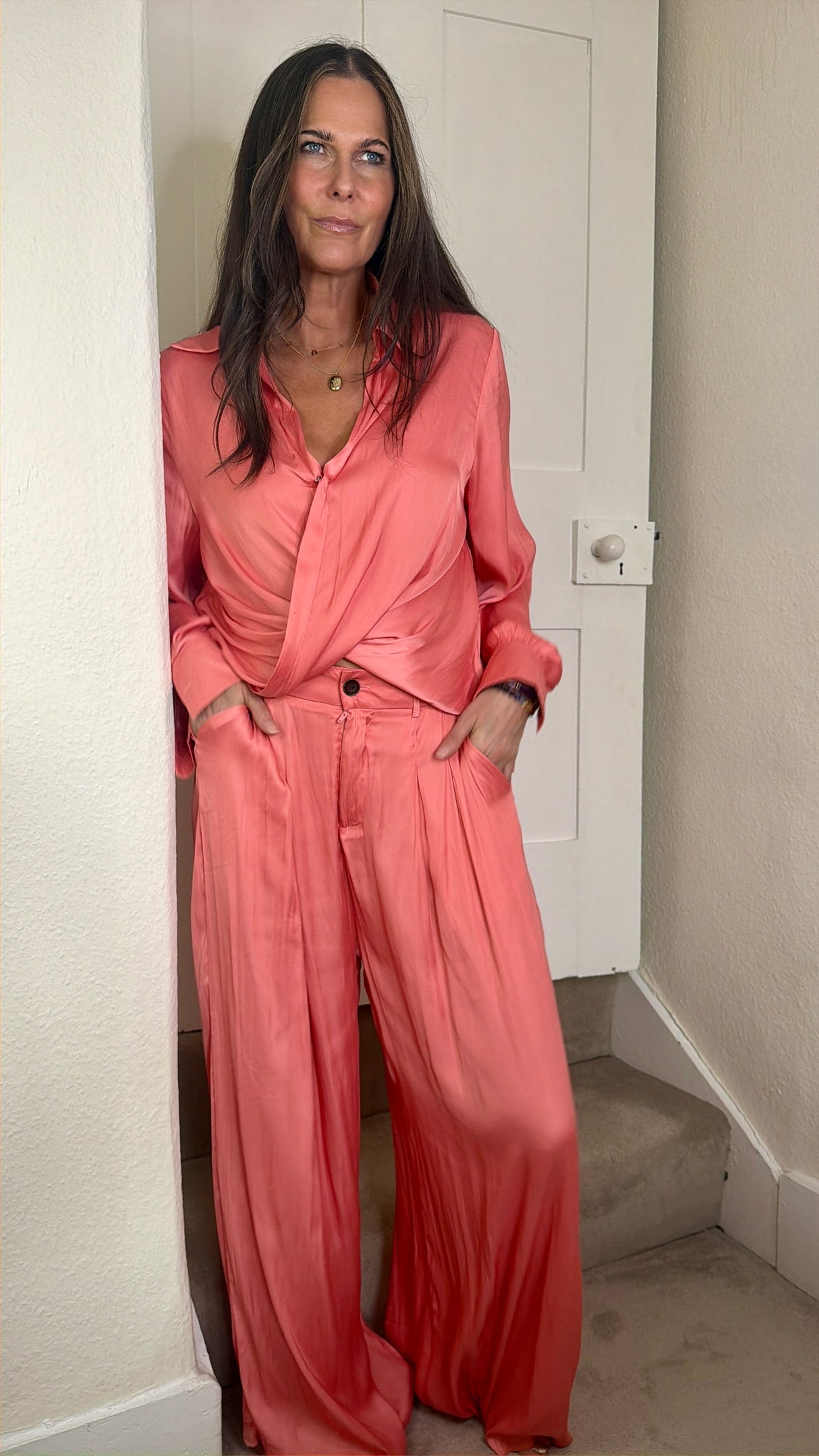 Aurora Two Piece Set - Coral