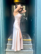 Elisha Maxi Slip Dress - Beige