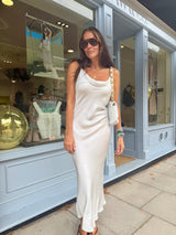 Charm Maxi Slip Dress - White