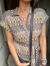 Robin Printed Maxi Dress - Khaki