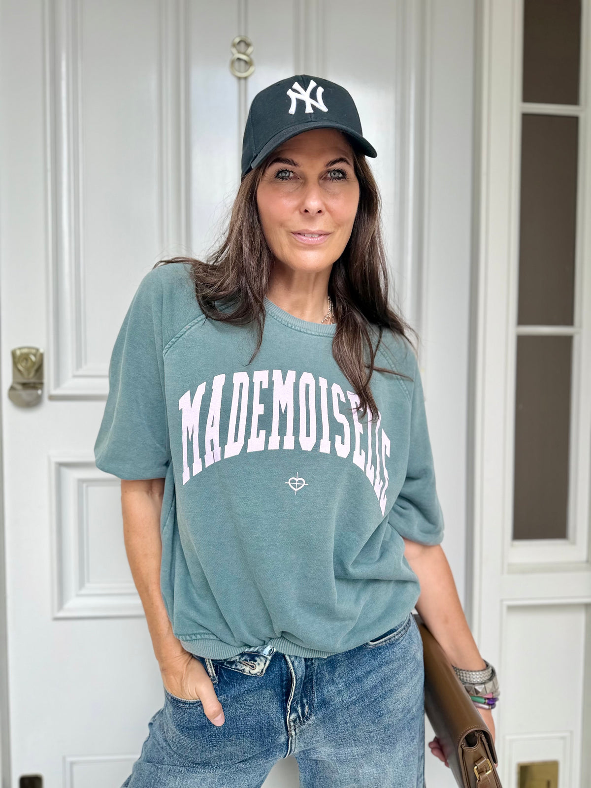 Mademoiselle Sweatshirt - Teal/Lilac