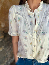 Rae Blouse - Purple/Green