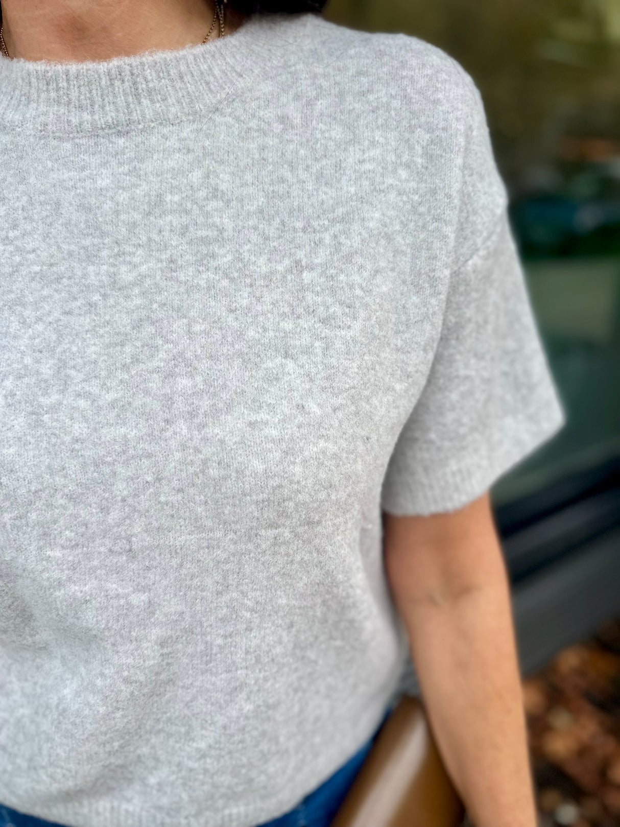 Harriet Short Sleeve knit - Grey