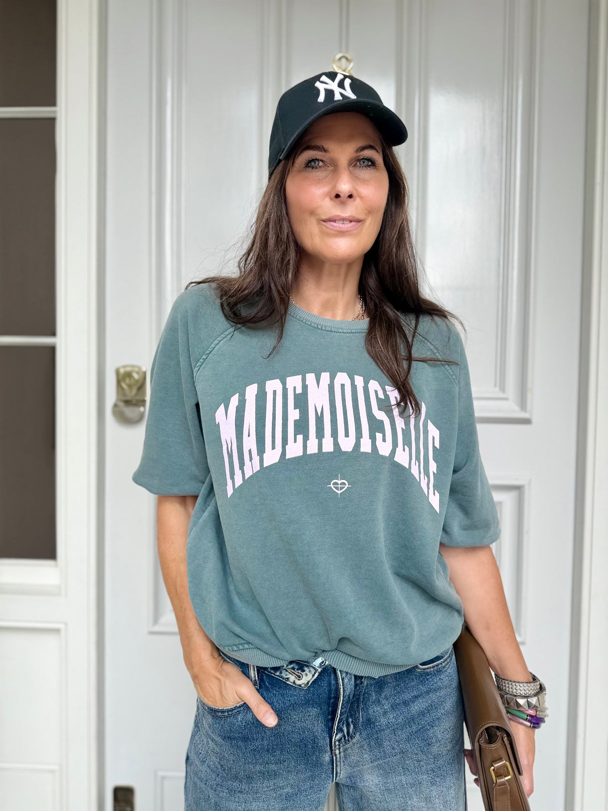 Mademoiselle Sweatshirt - Teal/Lilac