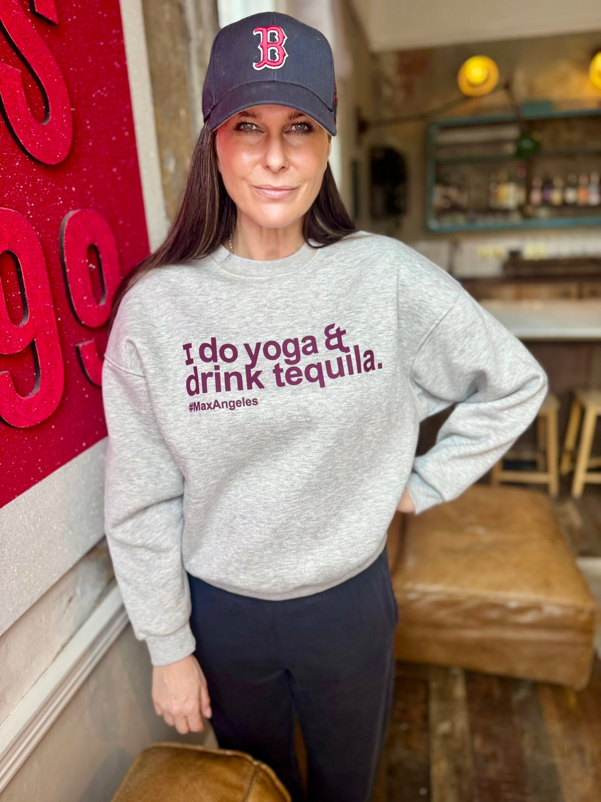 Sudadera Yoga &amp; Tequila - Gris