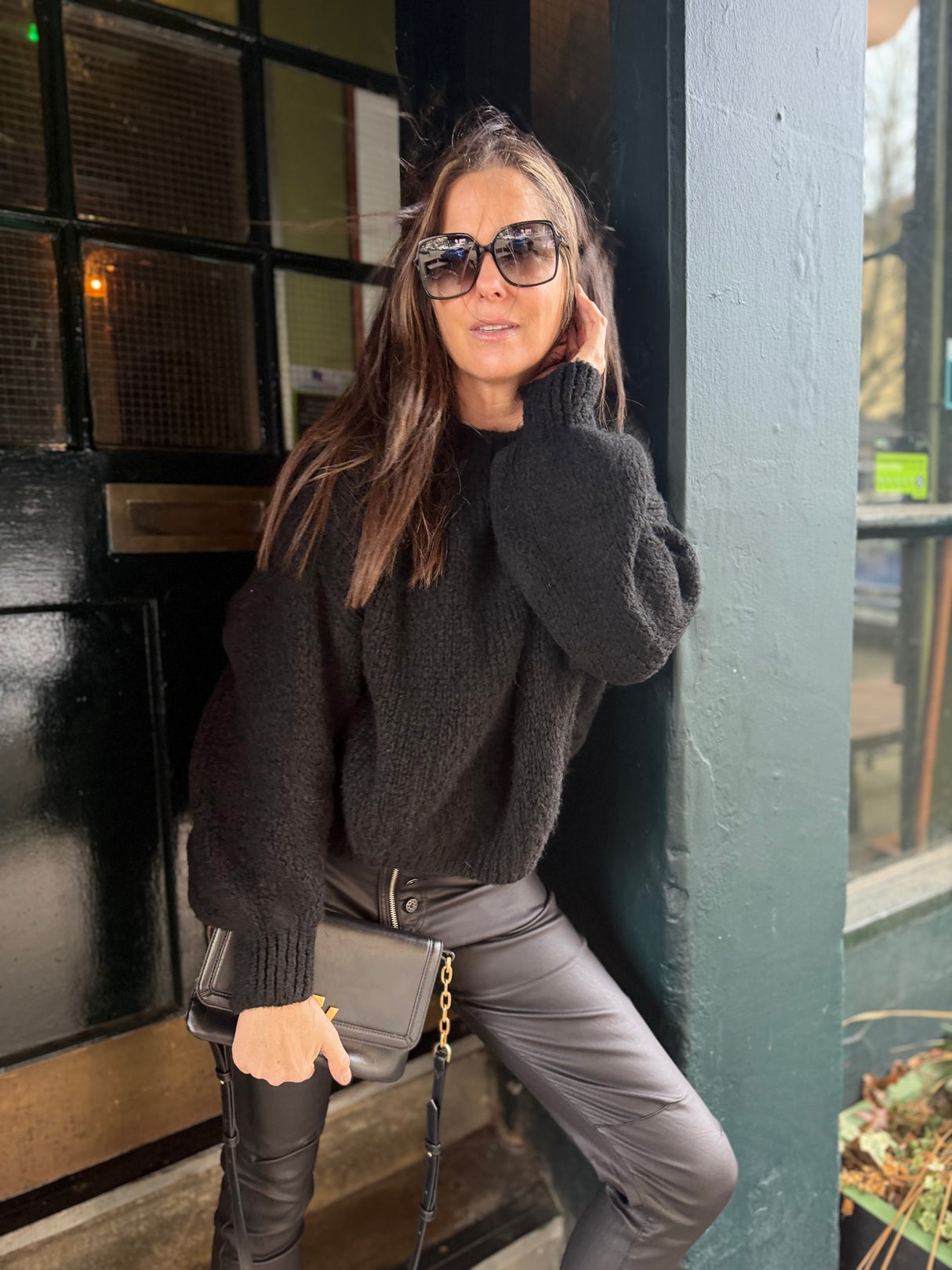 Arlo Wide Sleeve knit - Black