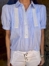 Dorra Short Sleeve Blouse - Blue