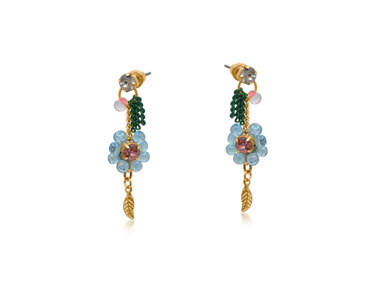 Petite Glass Flower Earrings