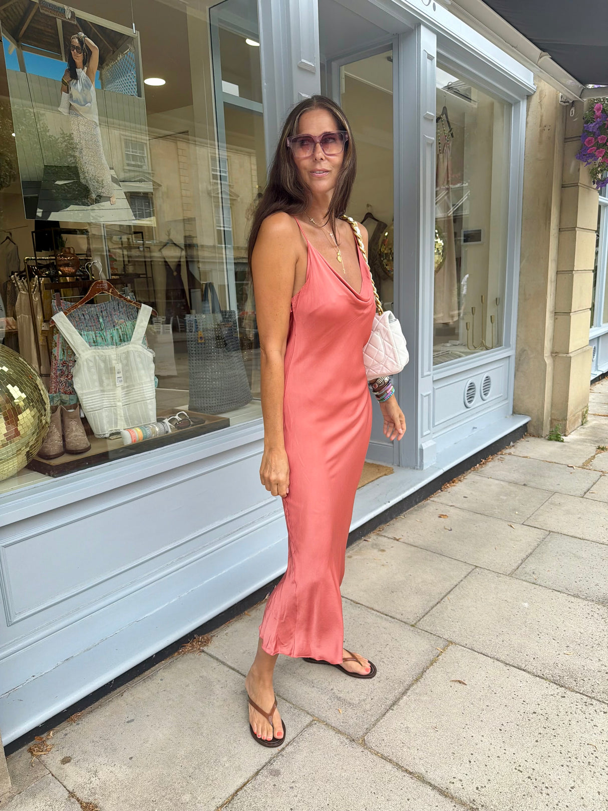 Charm Maxi Slip Dress - Rust