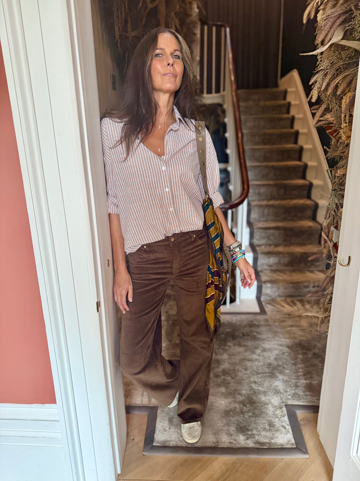 Ellery Stripe Shirt - Sand