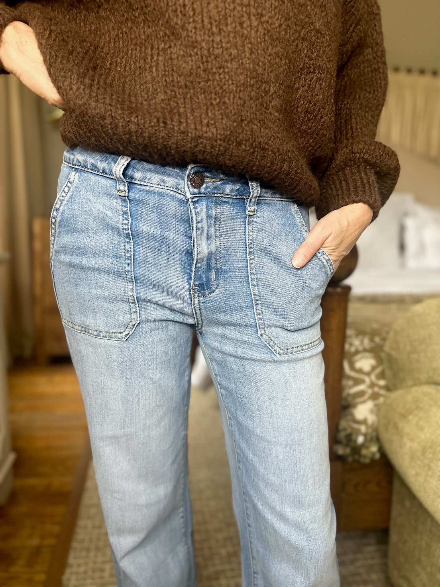 Crush Wide Leg - Light Denim – Law & Co.